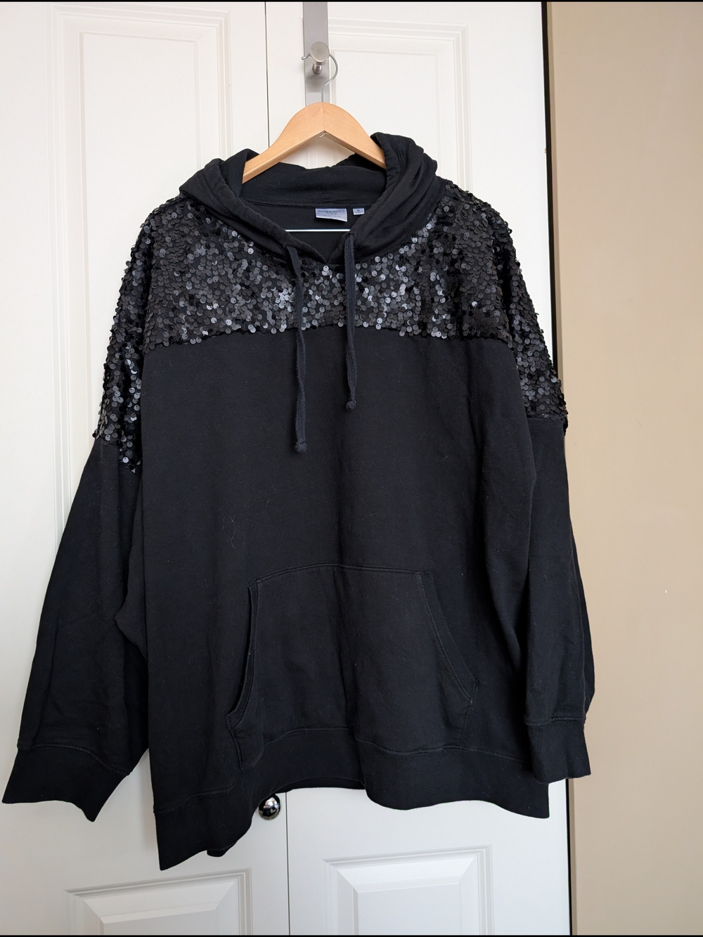 torrid Black Sequin Trim Hoodie